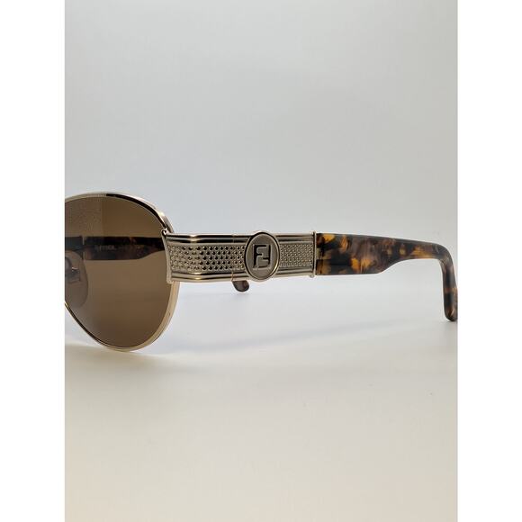 Fendi Vintage Gold Oval Sunglasses SL7034 – Tortoise & Gold – Excellent Used - Picture 4 of 9